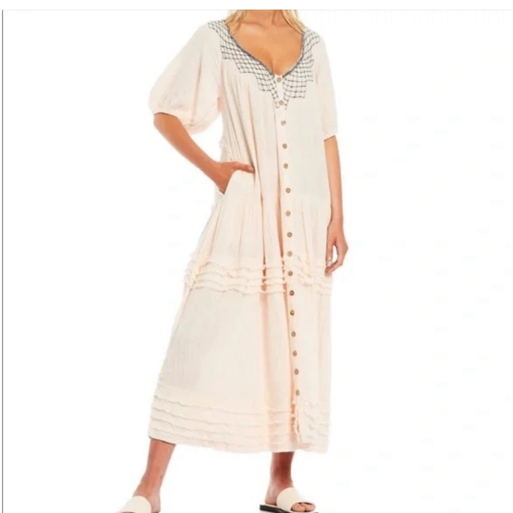 Free People Sunday Stroll Maxi Dress Buttondown